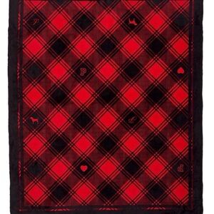 PINK Victoria's Secret Red and Black Checkered Throw